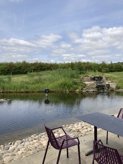 File:Outdoor Seating Area & Lake - Westmorland Gloucester Northbound.jpeg