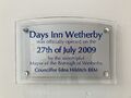 Days Inn: Days Inn Wetherby plaque 2025.jpg