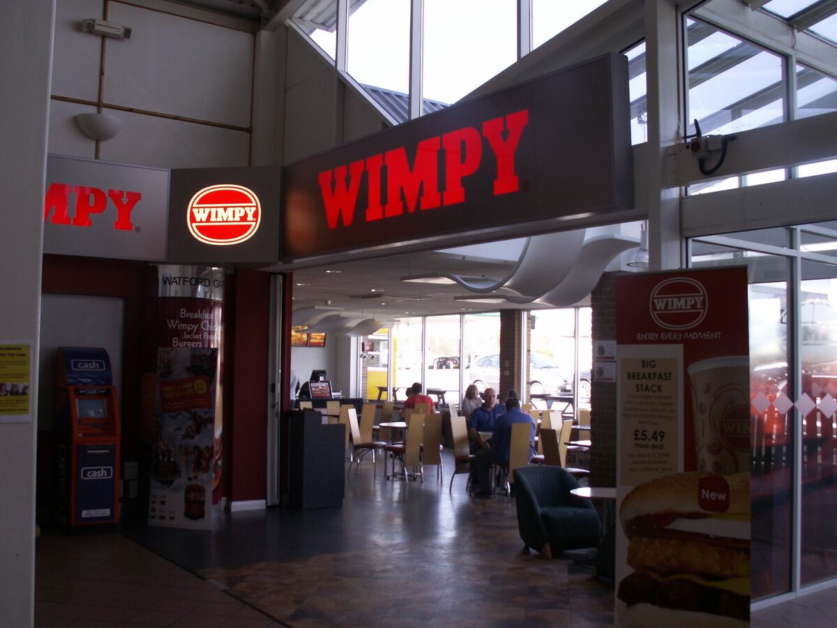 Photo Watford Gap northbound Wimpy.jpg Motorway Services, File