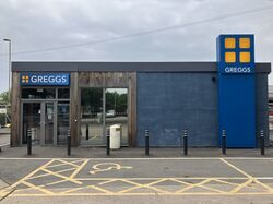 A Greggs store in its own modular building.