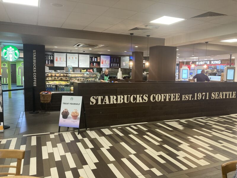 File:Starbucks kiosk Newport Pagnell North 2022.jpg