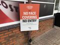 Cardiff West: Moto face covering sign.jpg