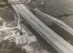 M27 motorway construction.