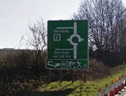 Colsterworth Roundabout sign.