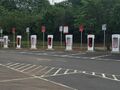 Electric vehicle charging point: Gordano Tesla 2016.JPG