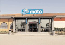 Moto service station in Italy.