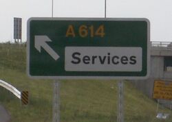 A614 sign.
