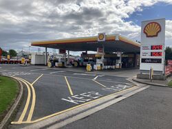 Shell filling station.