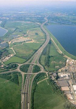 Motorway junction aerial.