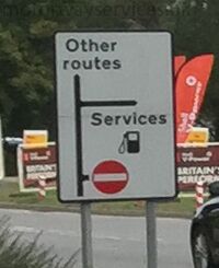 The word 'Services' on a sign.