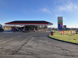 Esso forecourt.