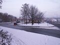Rownhams: Rownhams eastbound petrol station snow.jpg