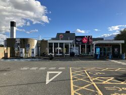 Moto service area building.