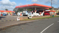 A petrol station, branded Total.