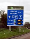 Northern Ireland motorway services sign.jpg