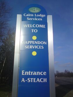 Cairn Lodge signs.