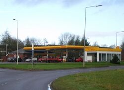 Shell filling station.