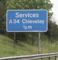 Chieveley: Chieveley road sign.jpg