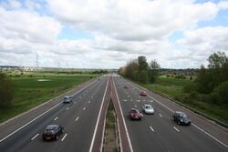 M56 motorway chevrons.