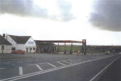 Texaco forecourt and The Mariners fish and chip restaurant.